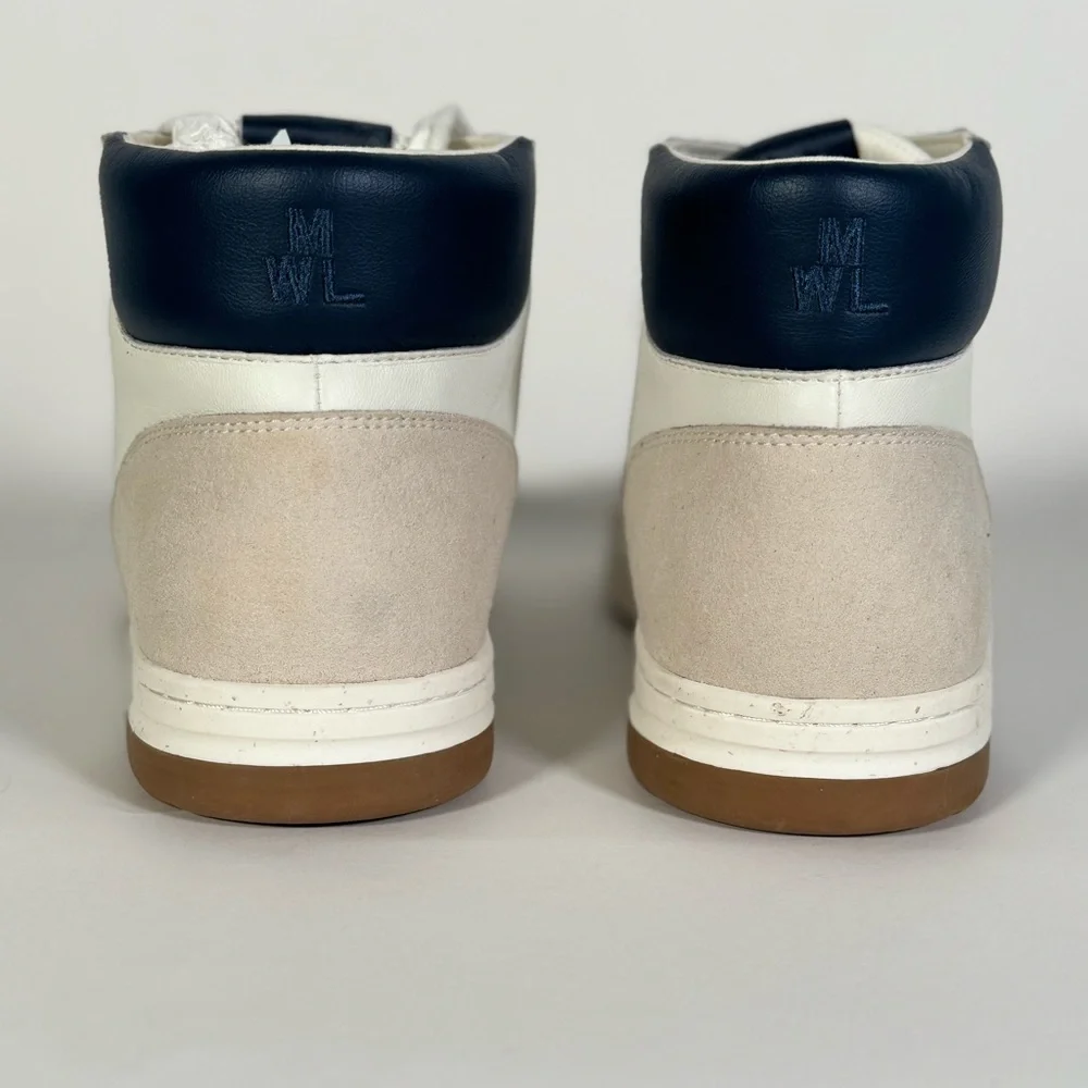 Madewell Court High-Top Sneakers in All White. - Picture 5 of 8